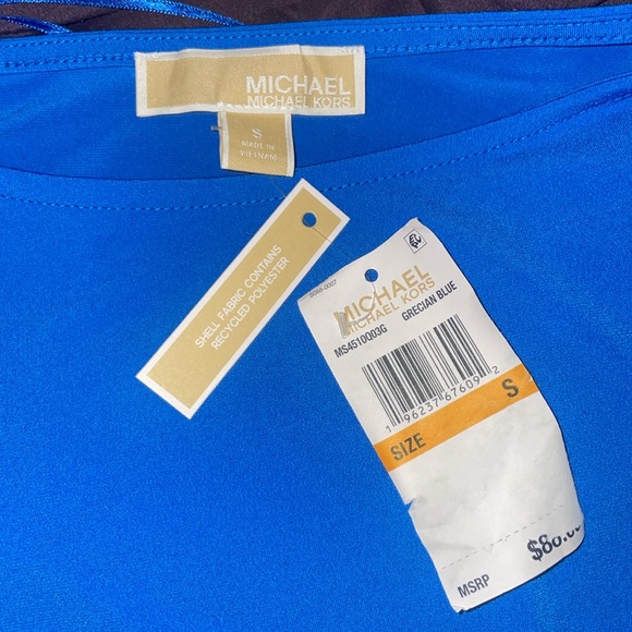 Michael Kors Women's Ring Twist Asymmetrical-Hem Top - Picture 7 of 15